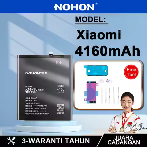 NOHON Battery For Xiaomi 11Pro Note3 9 SE 6X 5S Plus 8 10 10T Pro MIX3 12 13 Bateria BM55 BM48 BM51 