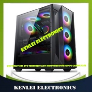 KEYTECH T1000 ATX Tempered Glass Midtower Desktop PC Gaming Case