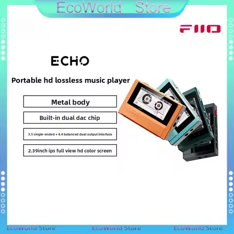 FiiO SnowSky ECHO HiFi Lossless Music Player CS43198 DAC DSD WAV Bluetooth Dual Output Hi-Res Audio 