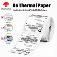 Phomemo 100X150mm Thermal Label Sticker For 241BT D520BT 344WF Waybill Printer