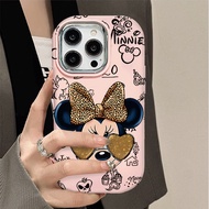 HP MATA Casing Shockproof and drop-resistant silicone shellhp Minnie pattern with closed eyes OPPO A