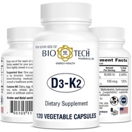 Bio-Tech D3-K2 120 粒素食胶囊