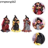 NORYX Halloween Witch Ornaments, Handmade DIY Broom Witch Figurines, Cartoon With Broom Witch Witch 