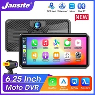 5/6.25 inch 2K Motorcycle DVR GPS Navigaton Wireless CarPlay & Auto Dl Bluetooth Moto Monitor Suppor