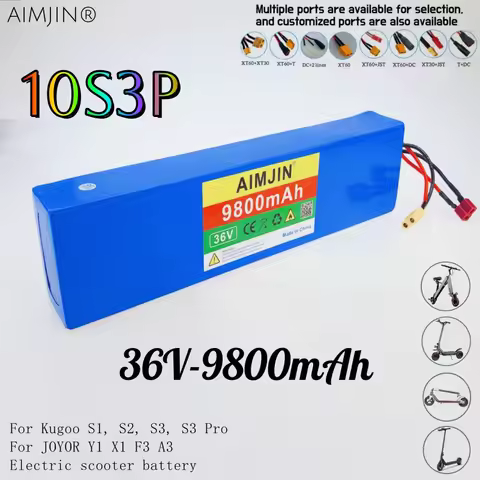AIMJIN NEW 36V 9.8 Ah electric scooter battery KugooS1, S2, S3/S3 Pro 10S3P