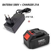 JLD Baterai Litium Li-ion Batteries Aksesori for Lithium Chainsaw Kunci Pas Listrik Mesin Potong Rum