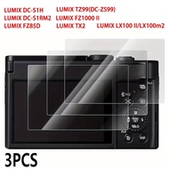 3pcs Screen Protector Tempered Glass 9H Film for Panasonic LUMIX DC-TZ99/ZS99/S1H/S1RM2/FZ85D/FZ1000