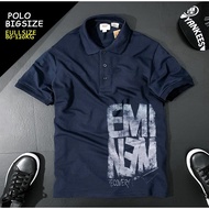 Bigsize Men's Polo Shirt 80-120kg Elastic Collar Big size 4XL-7XL Dark Blue Collar T-shirt Form Hidi