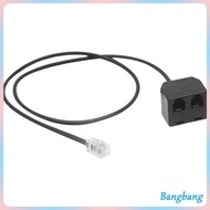 Bang Headset Adapter Extension Cable RJ9 4P4C Male to Double Female Y Splitter