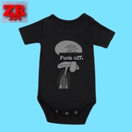 KATUN BABY JUMPER SQUIDWARD HAPPY FVCK OFF MOTIF BABY CLOTHING T-SHIRTS AGE 0 - 12 MONTHS TO 1 YEAR 