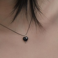 [CCNMADE] Handmade Thread Wish Gemstone Necklace / Onyx Necklace (7type)