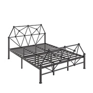 Single / Super Single Metal Bed / Metal Bed Frame (black) European Iron Bed 1.2m Single Dormitory Bed 1.5m 1.8m Double Bed Iron Frame Bed / Bed Double 2 M Modern Adult Master Bedroom European Bed 1.5 M Rental House Household 1.2 M Single Bed Iron Bed