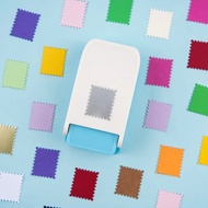 New 1x0.8inch Stamp shape Craft Punch Embossing Machine Round Hole Punch Toothed Puncher Embosser