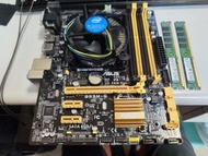 Asus B85M -G主機板（附擋板） + i3-4160+Kingston ddr3 1600mhz 4GB*2