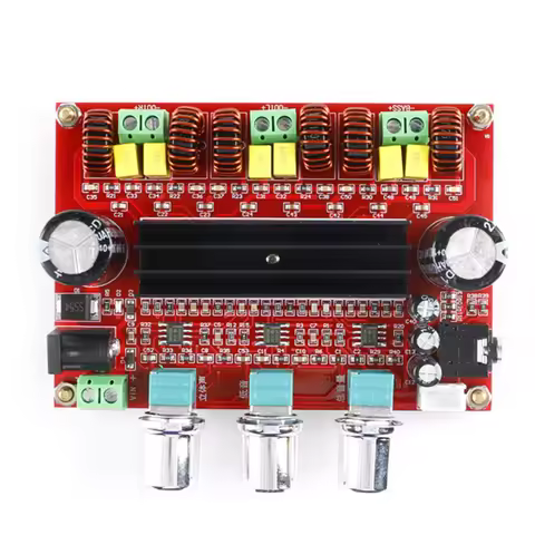 2*50W+100W Dual TPA3116D2 Power Subwoofer 2.1 Channel Amplifier Board TPA3116 Audio Stereo equalizer