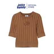 JELLY BUNNY เสื้อนิตแขนสั้นปักโลโก้ รุ่น B25WGWD034