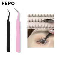 FEPO Professional Stainless Steel False Eyelash Tweezers