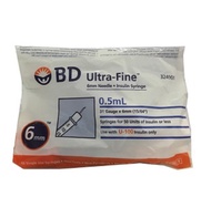 BD Insulin Syringes 0.5ml 6mmX 31G - 100s