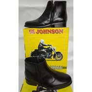 JOHNSON113-147 ORIGINAL BY JOHNSON MADE IN MALAYSIA JOHNSON SOFT LEATHER 2 ZIP SHOES IN BLACK hi