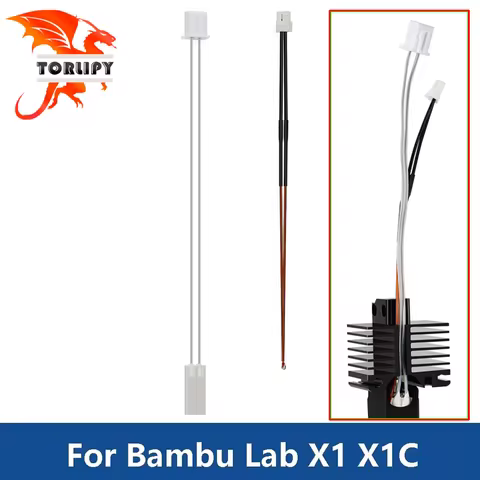 For Bambu Lab X1/X1-Carbon X1C Thermistor NTC100K Heating Sheet For Bambu Hotend Heater Cartridge 24