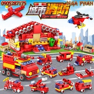 Trạm Cứu Hỏa 414 Chi Tiết 16 Trong 1 City Đồ Chơi Xếp Hình Lắp Ráp Kazi MOC DIY