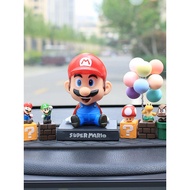 Mario Louis Brothers Car Interior Decorations Shaking Head Doll Car Desktop Accessories Creative Hig