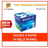 Double A - 80gsm A4 paper (1 Carton / 5 Reams) Premium Copier Double A A4 (One Box) AA Choose Store Pickup Or Delivery