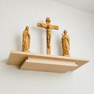 Wall-mounted altar of God, Catholic with full accessories, MDF wall-mounted altar shelf
