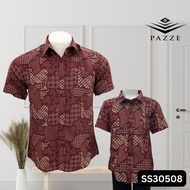 [Batik Sedondon 8/8] Pazze Printed Batik Slim Fit Short Sleeve Kids Set SS30495C/503C/508C/385C C9/3