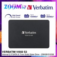 VERBATIM VI550 S3 SATA III SSD - 2.5" - 256GB/512GB