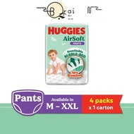 One hundred percent healthy HUGGIES AirSoft Pants M46/ L36/ XL30/ XXL24 (4 Packs)