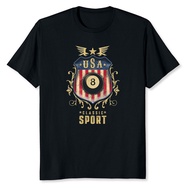 New Classic Vintage Pool American Flag Table Tee Billiard 8 Ball T-Shirt