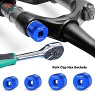 EMERAY MTB Suspension Fork Tools, Blue Aluminum Alloy Mountain Bike Fork Repair Tools, Hex Socket De