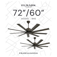 Elmark 60”/ 72” 9HE alüminium ceiling fan / industrial ceiling fan