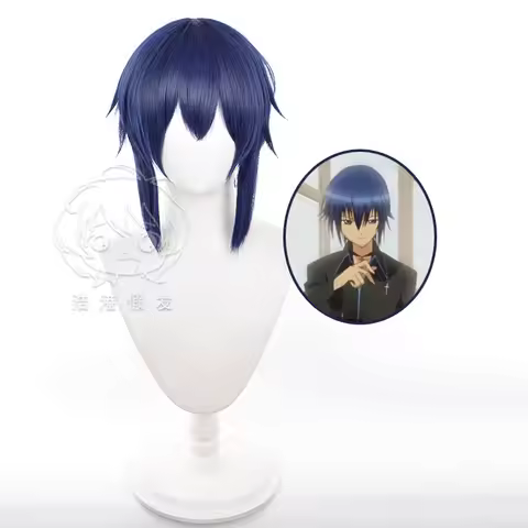 Shugo Chara Ikuto Tsukiyomi & Yoru Blue Short Cosplay Wig with Simulation Scalp