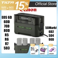 TILTA LP-E6NH / E6P Camera Battery Charger Case Set 4 Channel 2400mAh Camera Battery for Canon EOS 6
