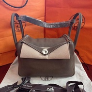 閒置新 Hermes愛馬仕 Lindy30 大象灰銀扣 Togo皮