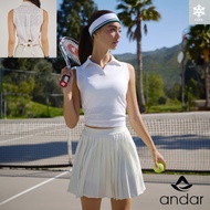 [ANDAR] Tie up Polo sleeveless(3COLOR) Women Clothes korea style Work out clothes Andar Sports wear 