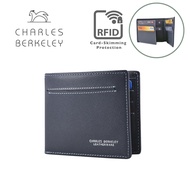 Charles Berkeley Arthur Men's Calf Leather Short Wallet with RFID Anti-Theft Protection (XY-1927)