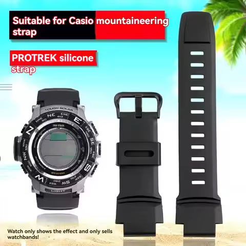 For Casio PROTREK PRG-260/270/550/250 Silicone WatchBand PRW-3500/2500/5100 Dedicated interface rubb