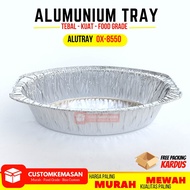Aluminum Tray OX-8550 Alu Tray OX-8550 Aluminum Foil Tray/ 540 ML Oval Aluminum Tray/