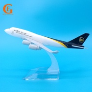 UPS B747 Boeing 747 Aircraft Model Diecast Metal Airplane Parcel Delivery Cargo Plane Model with Dis