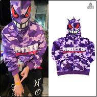 เสื้อสเวตเตอร์คอสเพลย์มีฮู้ดพิมพ์ลายกราฟิก3D สำหรับ Pokemon Gengar เครื่องแต่งกายแนวสตรีทฮิปฮอปเสื้อ