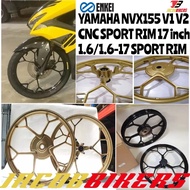 YAMAHA NVX155 V1 V2  CNC SPORT RIM 17 inch 1.6/1.6-17 SPORT RIM AEROXTHAI NVX V1 V2 17inchi