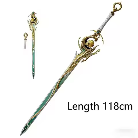 ZIBAI Cos Sword White Horse Length 118CM Weapons Game Genshin Impact Cosplay Prop Halloween Christma