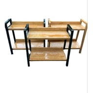 Multipurpose shelf minimalist 2-tier/ made of mahogany wood. Length 30cm X height 30cm top shelf wid