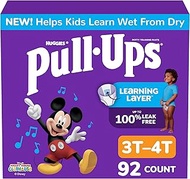 Pull-Ups Girls' Potty Training Pants, Size 3T-4T Training Underwear (32-40 lbs), 92 Count