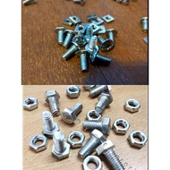 MEGA Skru Rak Besi Lubang Roofing Bolt and Nut (1/4'' x 1/2'') / Screw Bolts and Nuts for Slotted Angle Bar