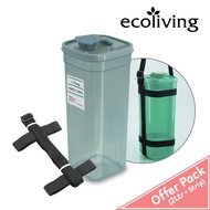 ECO LIVING OFFER PACK 1.5/2Ltr Square Water Tumbler Bottle W/Bag Pouch & Strip ECO-428/EG-A ECO-429/