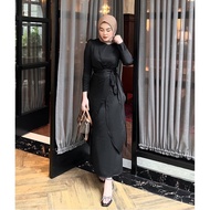 Gamis satin POLOS Elea Wedding Dress Wedding Dress Eid Wrapsatin Kaftan Muslimah Party Dress Bridesm